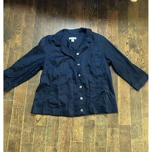 Christopher & Banks XL Dark Blue Light‎ Weight Cotton Blend Jacket